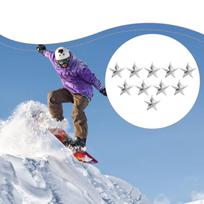 10 Pieces Snowboard Stomp Pads Accessory Enhanced Grip Alloy Sturdy Anti Slip Step Pad Snow Board Star Shape