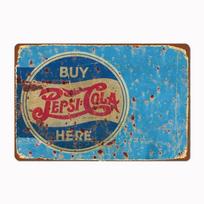Vintažiniai metaliniai skardos ženklai Dekoravimas Klasikiniai Pepsi meno plakatai Nordic stiliaus metalinė skarda Namams Virtuvei Klubui Barui Sienų dekoravimas 20x30cm（7.8x11.8inch）