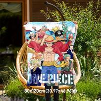 1pc One Piece Luffy Theme Design Flannel Blanket Soft Warm , All-Season Lightweight Throw for Camping Travel Bed, Gift for Christmas, -52 80cm x 120cm