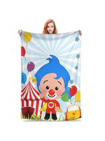 Manta de peluche suave y genial con diseño de payaso para el hogar en otoño e invierno 75X95CM pilka spalva
