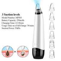 Electric Blackhead Remover Beauty Machine Dead Skin Remover Pore Vacuum Face Cleaner Kit Acne Needle Nose Black Dots Extractor