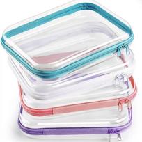 1 Rigid Clear Zipper Storage Pouch, Plastic Pencil Case, Clear Storage Box
