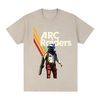 2026 Arc Raiders Retro Sci-Fi Illustration Shir Shooting Game Graphic Printing TEE 100%cotton Comfortable High Quality Soft Tees S įvairiaspalvis