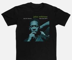 Vtg John Coltrane Blue Train Tour Heavy Cotton Black   Unisex Shirt S įvairiaspalvis