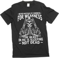 Men's Never Mistake My Kindness Shirt Inspiraitonal Motivational T-Shirts S įvairiaspalvis