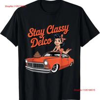 Stay Classy Delco Delaware County Poop Funny Humor T Shirt  vintage Washed Casual designer clothes Stylish Comfortable Unisex S įvairiaspalvis