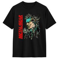 Fashion Metal Gear Solid Game Poster T-Shirt Men Round Neck 100% Cotton T Shirt  Short Sleeve Tees Birthday Present Tops S įvairiaspalvis