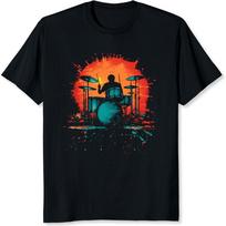 Vintage Drummer Band T-Shirt for Men Classic Rock Metal Band Graphic Tee Drummer Gift for Music Lovers S įvairiaspalvis