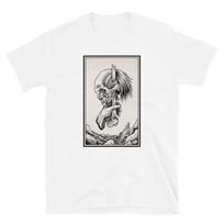 SKULL AND BONE, GOTHIC ART TATTOO, Printed T-Shirt S įvairiaspalvis