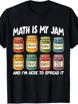 Math Is My Jam - Funny Math Teacher T-Shirt S įvairiaspalvis