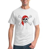 Jolly Roger Pirates Skull And Bones T Shirt Classic Pirate In Bandana Humor T S įvairiaspalvis