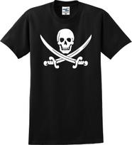 Pirate Jolly Roger Unisex T-Shirt (S-5X) S įvairiaspalvis