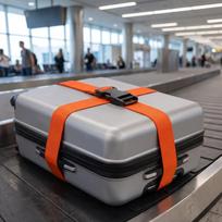 4 Pcs Portable Adjustable Packing Belt Polyester Luggage Straps Baggage Secure Strap  Packing raudona