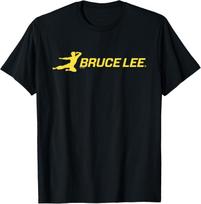 Bruce Lee Yellow Kung Fu Kick T-Shirt S įvairiaspalvis