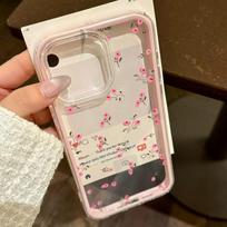 Transparent Flower Phone Case For iPhone 15 Pro Case  iPhone 16 11 12 13 14 17 Pro Max 17 Air Soft Silicone Shockproof Cover iPhone 15