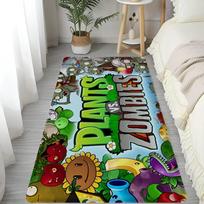 P-Plants-vs Cartoon Z-ZombieS Floor Mat Cheaper Anti-slip Modern Living Room Balcony Printed Bedside Mats 40cm x 60cm