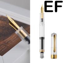 PENBBS 470 Vacuum Filling Fountain Pen Blade/Round Nib Pen Large Capacity Transparent Acrylic Gift Pen PK JINHAO HONGDIAN MAJOHN (as the picture,Only Pen)