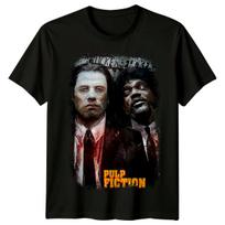 Pulp Fiction (1994 m) Filmo plakato įkvėpti marškinėliai Retro marškinėliai Unisex S įvairiaspalvis
