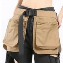 Multi-functional Apron Belt Bag Multi-pocket Fanny Pack Tool Pouch Waist Pack  Travel chaki