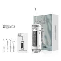 Portable Oral Irrigator Water Dental Flosser Usb Rechargeable 6 Modes Ipx7 Waterproof 180ml Teeth,white
