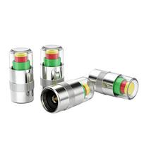 4PCS Tire Pressure Monitoring Caps Universal Valve Stem Color Changing Indicator TPMS Alert for Car SUV Truck Motorcycle Bike sidabras