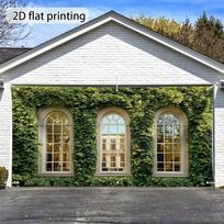 2D Flat Printing Ivy Facade Backdrop, Lush Greenery & Classic Windows Photography Background for Events 47.2x31.5inch/120*80cm