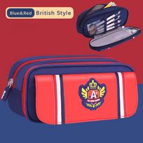 British Style Pen Bag Large Capacity Cosmetic Storage Bag Stationery Organizer  Back To School 02