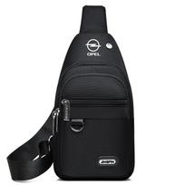 Leisure Car Small Backpack One-shoulder Messenger Bag Chest Bag For Opel Astra H G J Insignia Mokka Zafira Corsa Vectra B C D juoda