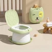 Hygienic Kids Toilet Training Potty Seat Easy Clean Portable Toilet  Travel žalia