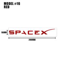 3D ABS Logo Letters Car Trunk Fender Side Badge Decal For Tesla Model Y Model S Model 3 Model X Space X Emblem Sticker Accessory raudona