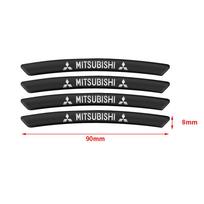 4Pcs Car Decoration 3D Wheel Tire Curved Rim Sticker Decal for Mitsubishi Pajero Sport ASX Lancer L200 Attrage Xpander Eclipse