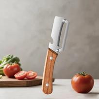 New peeler Kitchen Peeler Multi-Function Stainless Steel Kitchen-Specific Peeler for Slicing Fruit and Vegetables with Wooden/ Steel Handle