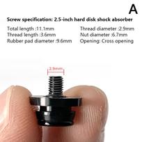 10Pcs 2.5/3.5-inch Computer Case Shockproof Screws Shockproof Screws + Shock Absorption HDD Shock Absorption Screws