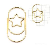 1 Piece Mini five-pointed star Notebook Bookmark binder Paperclips Accessories Paper Clips auksas