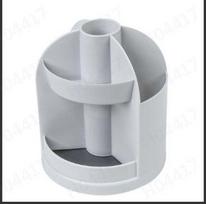 Rotating Desktop Organizer Pen Holder Makeup Brush Storage Container Multi-Compartment Rotatable Design for Office and Home Use One Size