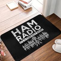 Licensed Ham Retro Radio Operator Doormat Anti-Slip Kitchen Bath Mat Living Room Door Mat Floor Entrance Carpet Rug Doormat 40x60cm