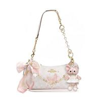 COACH shoulder bag [Customized bag] Teri 25 brand micro-label detachable strap bow silk scarf extension chain printed Evening style basic style balta