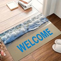 Wood Flower Pebble Welcome Rug Doormat NonSlip Entryway Rug Living Room Bedroom Kitchen Washable Outdoor Indoor Floor Mat 40cm x 60cm