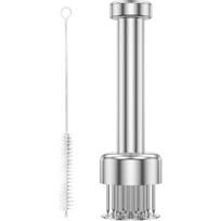Stainless Steel Meat Tenderizer with 21 Needles Professional Kitchens Tool Firm Meat Grinder Compact Meat Piercing for Steak and Poultry US(silver)