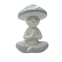 Mini Meditation Mushroom Statue Cute Mushroom Figurine Yoga Mushroom Statue  Living Room Decor Style E