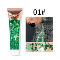 Mermaid Scales Face Lip Body Sequins Liquid Eyeshadow Colorful Polarized Stage Makeup Sequins Gel 18g