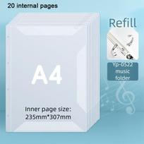 New Plastic Music Score Folder Transparent A4 Piano Sheets Folder Portable Flexible Music Book Folder