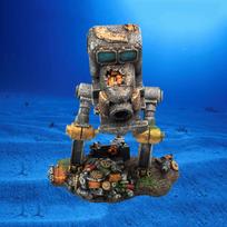 Aquarium Decorations Robot Dog Walking Car Fish Tank Ornament Landscape Fishes Hideout Cave