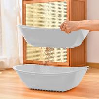 Open Cats Litter Box Potty Toilet Anti Splashing for Small Large Supplies Pet Sandbox