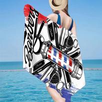 Barber Shop Pole Artwork Beach Towel, Super Soft Microfiber, Gift for Her/Him, Birthday, for Pool, Beach, Travel, Home Decor Fan gifts 70cmx140cm(27x55inch)