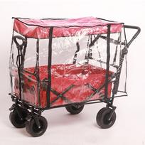 Collapsible Wagon Cart Waterproof Cover Canopy Transparent PVC Material 33x15.7x27.6inch Sturdy