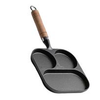 Cast Iron Egg Burger Maker Pan 18cm Deep Cavity Multi-Functional Griddle Frying Pan Compatible with Gas Induction China Mainland