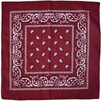 Hot Sale Bandana Kerchief Headband Hip Hop Fashion Neck Scarf Sports Headwear Square Scarves Wrist Wraps for Men Women vyno raudonos spalvos