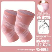 1Pair Compression Knee Sleeves Breathable Non-Slip Running Basketball Knee Support Braces Unisex Gym Workout Fitness Knee Pads