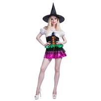 Moteriška „Glamour Witch“ Helovino kostiumas „Cosplay“ puošni suknelė S
